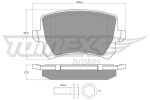 TOMEX Brakes Piduriklotsi komplekt,  ketaspidur TX 15-83