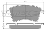 TOMEX Brakes Piduriklotsi komplekt,  ketaspidur TX 15-84