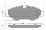 TOMEX Brakes Piduriklotsi komplekt,  ketaspidur TX 15-86