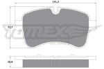 TOMEX Brakes Piduriklotsi komplekt,  ketaspidur TX 16-00