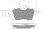 TOMEX Brakes Piduriklotsi komplekt,  ketaspidur TX 16-24