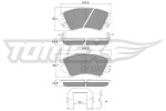 TOMEX Brakes Piduriklotsi komplekt,  ketaspidur TX 16-34