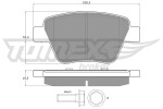 TOMEX Brakes Piduriklotsi komplekt,  ketaspidur TX 16-59