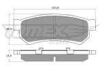 TOMEX Brakes Piduriklotsi komplekt,  ketaspidur TX 16-77