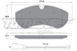 TOMEX Brakes Piduriklotsi komplekt,  ketaspidur TX 16-95