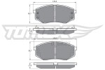 TOMEX Brakes Piduriklotsi komplekt,  ketaspidur TX 17-08