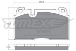 TOMEX Brakes Piduriklotsi komplekt,  ketaspidur TX 17-14