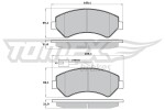 TOMEX Brakes Piduriklotsi komplekt,  ketaspidur TX 17-19