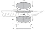 TOMEX Brakes Piduriklotsi komplekt,  ketaspidur TX 17-20