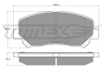 TOMEX Brakes Piduriklotsi komplekt,  ketaspidur TX 17-251
