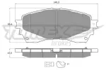 TOMEX Brakes Piduriklotsi komplekt,  ketaspidur TX 17-41