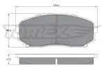 TOMEX Brakes Piduriklotsi komplekt,  ketaspidur TX 17-42