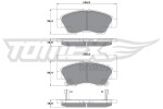 TOMEX Brakes Piduriklotsi komplekt,  ketaspidur TX 17-55