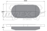 TOMEX Brakes Piduriklotsi komplekt,  ketaspidur TX 17-64