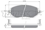 TOMEX Brakes Piduriklotsi komplekt,  ketaspidur TX 17-65
