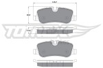 TOMEX Brakes Piduriklotsi komplekt,  ketaspidur TX 17-72