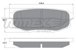 TOMEX Brakes Piduriklotsi komplekt,  ketaspidur TX 17-78