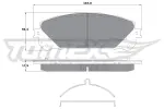 TOMEX Brakes Piduriklotsi komplekt,  ketaspidur TX 17-80