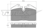 TOMEX Brakes Piduriklotsi komplekt,  ketaspidur TX 18-02