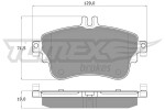 TOMEX Brakes Piduriklotsi komplekt,  ketaspidur TX 18-07