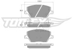 TOMEX Brakes Piduriklotsi komplekt,  ketaspidur TX 18-09