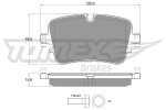 TOMEX Brakes Piduriklotsi komplekt,  ketaspidur TX 18-24