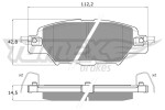 TOMEX Brakes Piduriklotsi komplekt,  ketaspidur TX 18-31