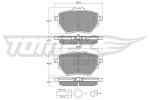 TOMEX Brakes Piduriklotsi komplekt,  ketaspidur TX 18-36