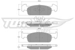 TOMEX Brakes Piduriklotsi komplekt,  ketaspidur TX 18-62