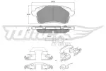 TOMEX Brakes Piduriklotsi komplekt,  ketaspidur TX 18-66