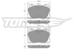 TOMEX Brakes  Piduriklotsi komplekt,ketaspidur TX 18-75