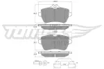 TOMEX Brakes Piduriklotsi komplekt,  ketaspidur TX 18-78
