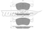 TOMEX Brakes Piduriklotsi komplekt,  ketaspidur TX 18-90