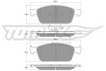 TOMEX Brakes Piduriklotsi komplekt,  ketaspidur TX 18-91
