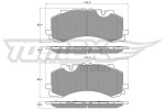 TOMEX Brakes Piduriklotsi komplekt,  ketaspidur TX 19-41