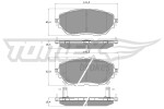 TOMEX Brakes Piduriklotsi komplekt,  ketaspidur TX 19-63