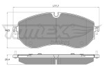 TOMEX Brakes  Piduriklotsi komplekt,ketaspidur TX 19-96