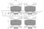 TOMEX Brakes  Piduriklotsi komplekt,ketaspidur TX 60-14