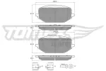 TOMEX Brakes Piduriklotsi komplekt,  ketaspidur TX 60-54