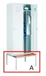 malow p423w 2.-se (800mm) riietusruumi kapi istepink kapi raamiga A osa