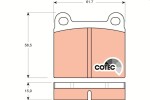 TRW Piduriklotsi komplekt,  ketaspidur COTEC GDB101