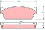 TRW Piduriklotsi komplekt,  ketaspidur GDB1021