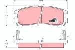 TRW Piduriklotsi komplekt,  ketaspidur COTEC GDB1023