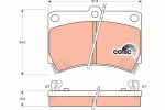 TRW Piduriklotsi komplekt,  ketaspidur COTEC GDB1024