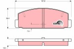TRW Piduriklotsi komplekt,  ketaspidur COTEC GDB1027