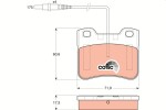 TRW Piduriklotsi komplekt,  ketaspidur COTEC GDB1031