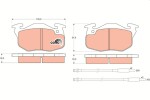 TRW Piduriklotsi komplekt,  ketaspidur COTEC GDB1033