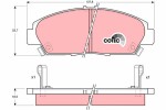 TRW Piduriklotsi komplekt,  ketaspidur COTEC GDB1061
