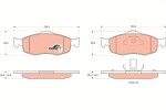 TRW Piduriklotsi komplekt,  ketaspidur COTEC GDB1107