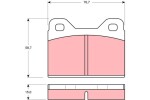 TRW Piduriklotsi komplekt,  ketaspidur GDB112
